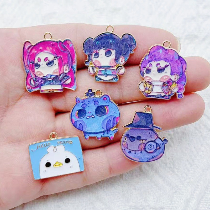Anime & Cosplay Expo Acx 2025 - 10pcs Cartoon Anime Pendant Oil Drop