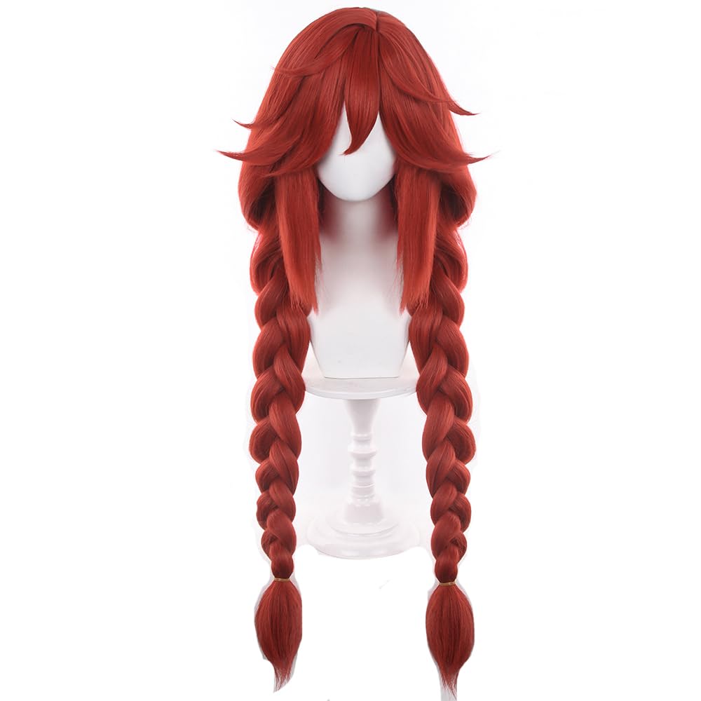 Anime Cosplay With Red Hair - Anime Gachiakuta Eishia Stilza Cosplay Wigs