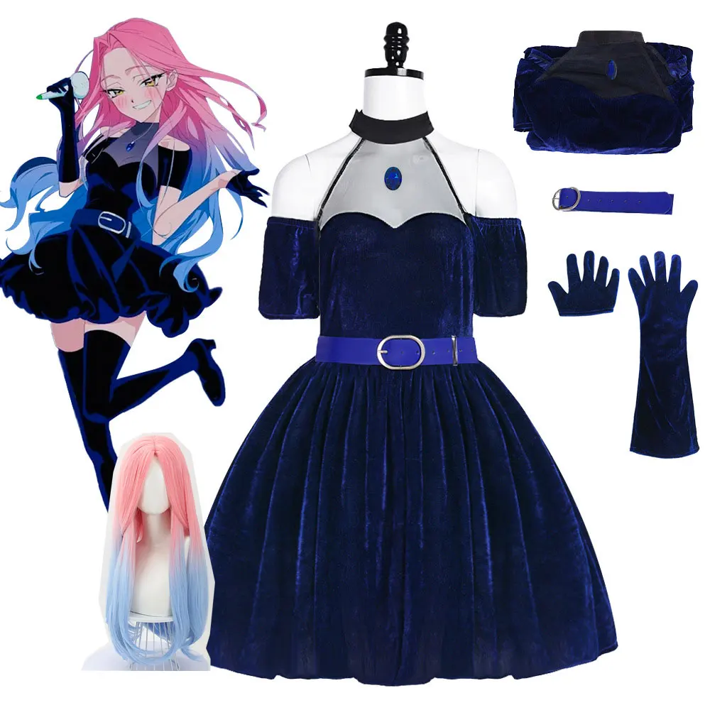 Anime Cosplay Blue Hair - Anime Alien Stage Mizi Sua Cosplay