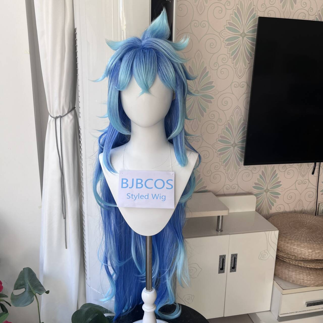 [Styled Wig]Idia Cosplay Wig A - огляд і ціна Anime Cosplay Blue Hair