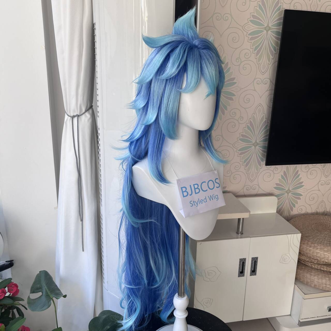 [Styled Wig]Idia Cosplay Wig A - огляд і ціна Anime Cosplay Blue Hair