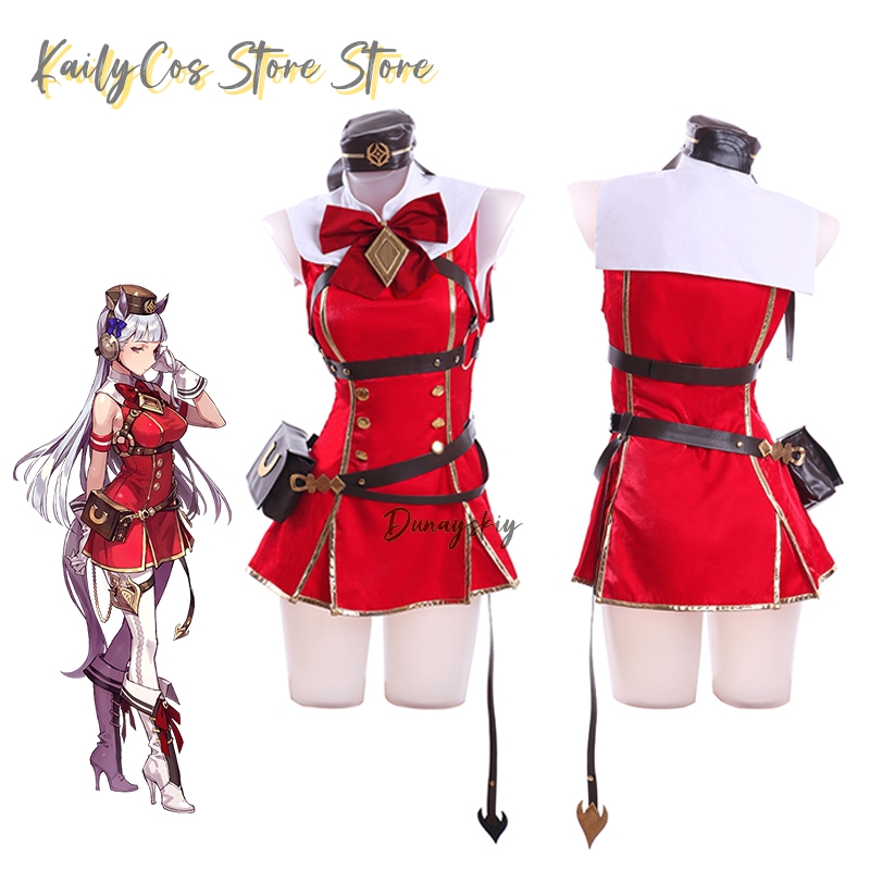 Gold Ship Cosplay Costume Wig  - огляд і ціна Anime Cosplay With Red Hair
