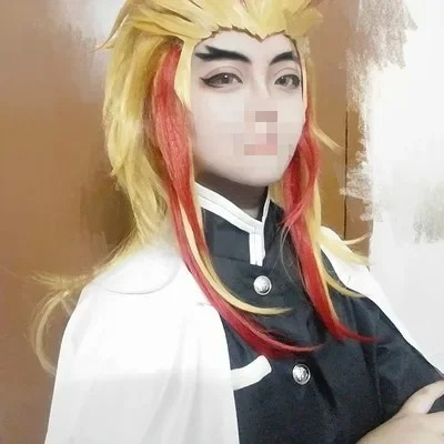 Rengoku Kyoujurou Wig Kimetsu  - огляд і ціна Anime Cosplay With Red Hair