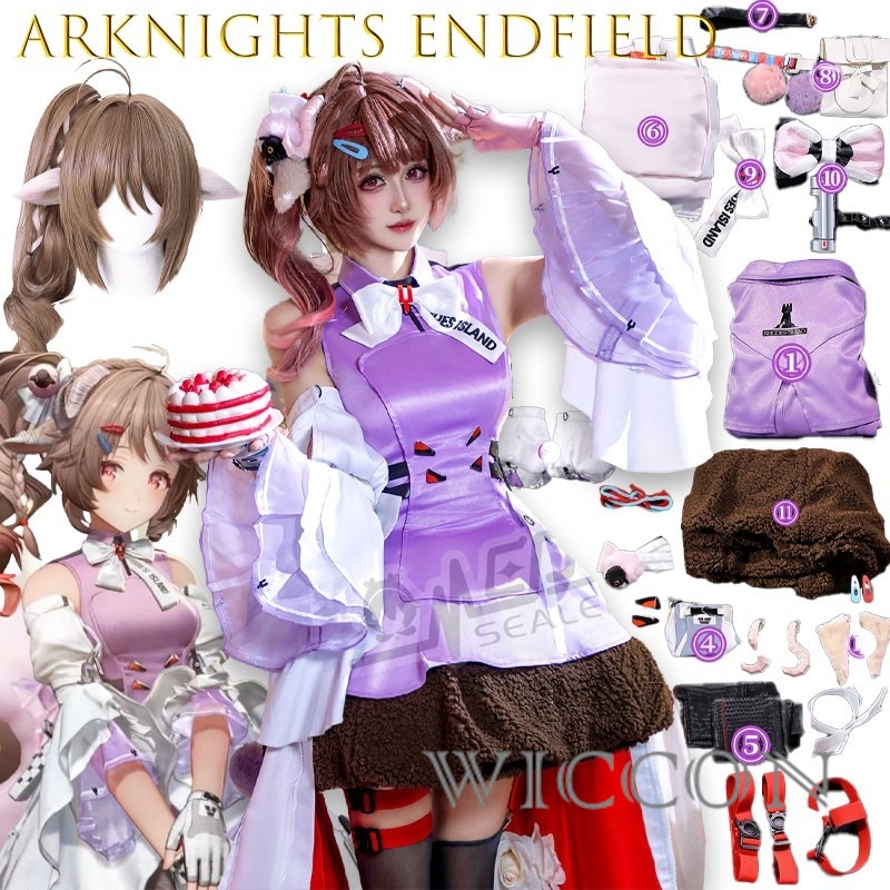 Halloween Adults Arknights End - огляд і ціна Anime Cosplay Blue Hair
