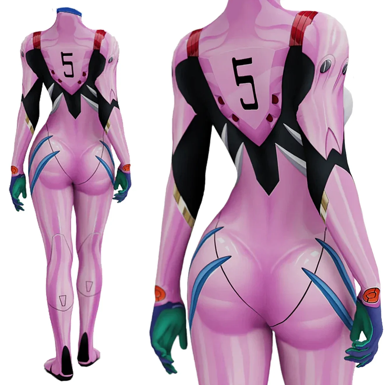 Anime EVA 05 Makinami Cosplay  - огляд і ціна Anime Cosplay Jumpsuit