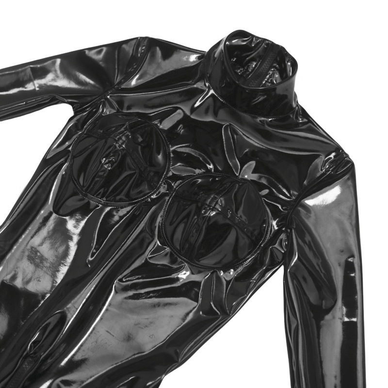 Women Sexy Black Shiny PU Leat - огляд і ціна Anime Cosplay Jumpsuit