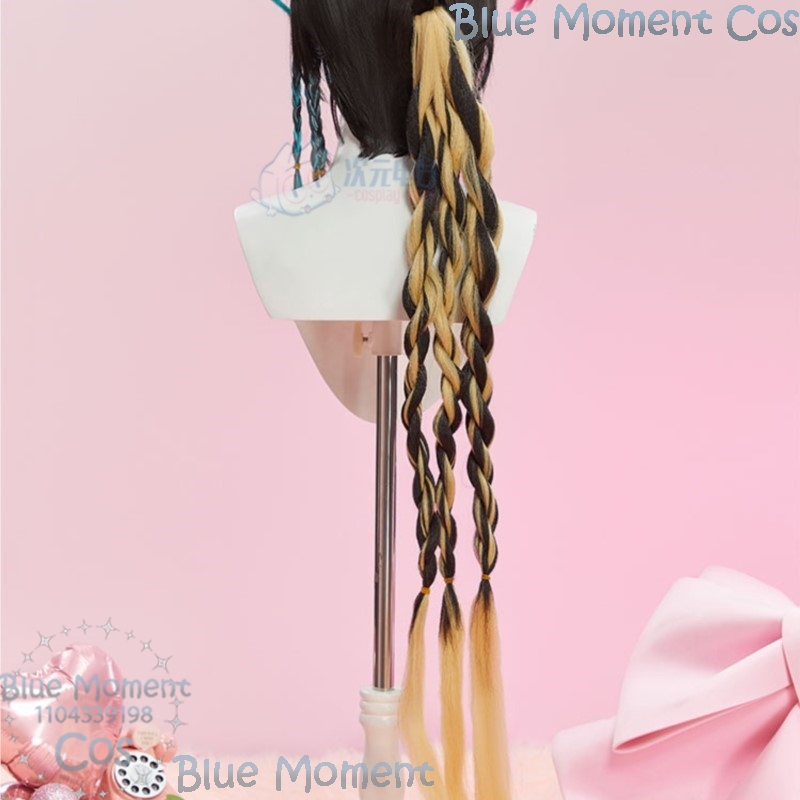 Jinx Valentine Cosplay Wig Pin - огляд і ціна Anime Cosplay Blue Hair
