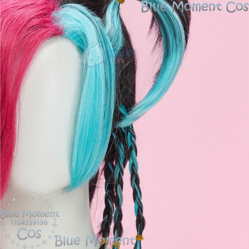 Jinx Valentine Cosplay Wig Pin - огляд і ціна Anime Cosplay Blue Hair